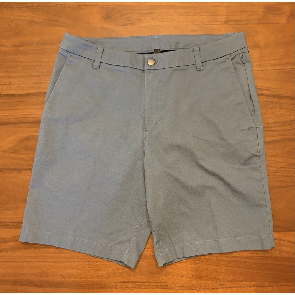 Lululemon Commission Shorts Mens 34 Blue Stretch Golf 9" Inseam LM7AUES Casual